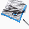 eye blue silk scarf