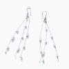 long dangle crystal white opal earrings